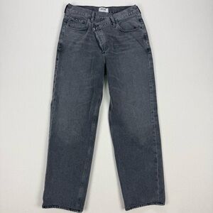 Agolde Criss Cross Jeans Black Straight Leg